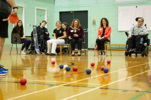 A game of boccia.