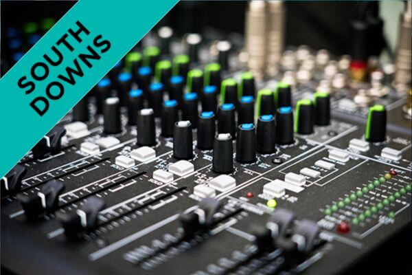 close up of a mixing desk