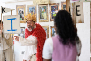 Oliver Senton in character as King Lear. 