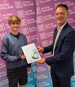 Oliver Withers-Clark and Ashley Grute on Results Day. 