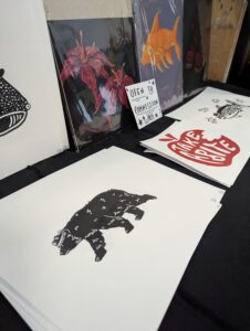Prints at the Creative Enterprise Market.