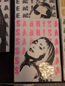 Sabrina Carpenter artwork at the Creative Enterprise Market. 