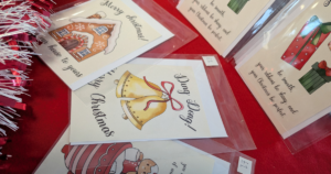 Christmas Cards at the Creative Enterprise Market. 