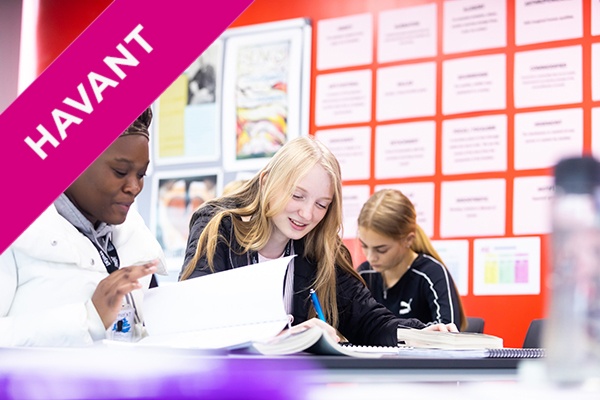 students working together in class