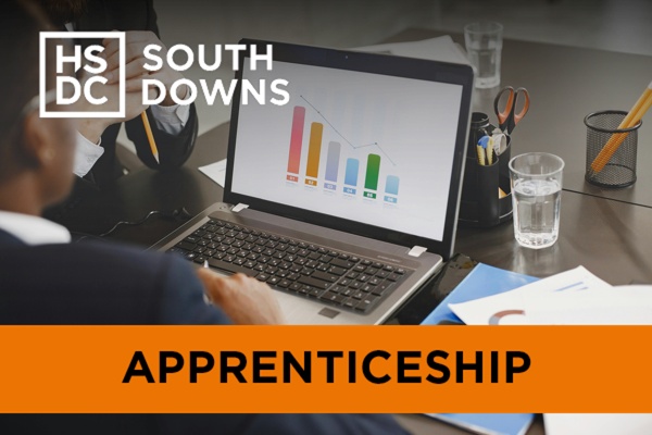 a pair of people working on a laptop with graphs on the screen