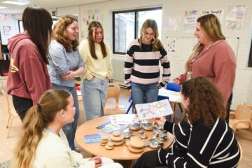 Students working with toys in our Early Years classroom.