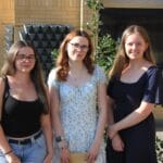 A trio of students at Results Day 2026.