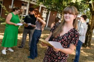 Connie Jones at Results Day 2026