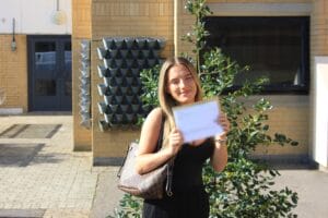 Lily Rushton at Results Day 2026
