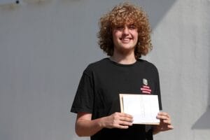 Finlay Gander at Results Day 2026