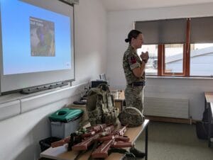 RAF giving a talk at the public services careers event at South Downs College